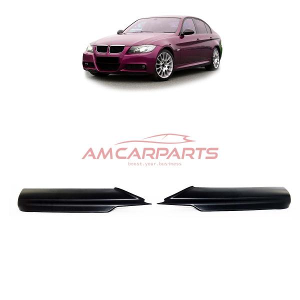 Upgrade Sport Design Flaps / Spoiler Set passend für BMW 3er (E90) Limousine (E91) Touring Vor-Facelift 05-08 matt schwarz
