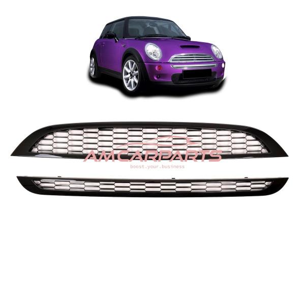 Upgrade Design Kühlergrill glänzend schwarz für MINI (R50, R53) 2001-2006