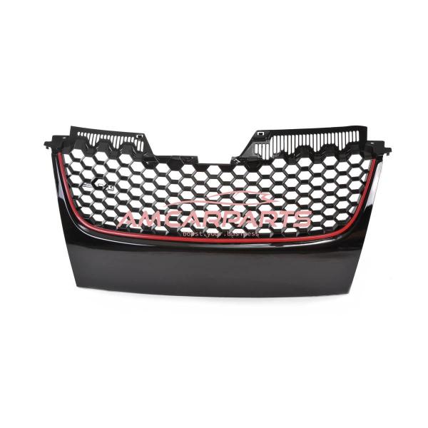 Upgrade Design Kühlergrill Rot ohne Emblemhalter für VW Golf 5 GTI 2003-2009