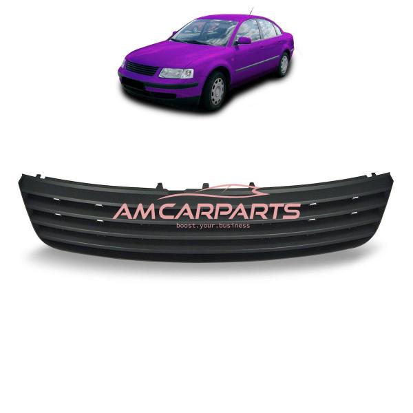 Upgrade Design Kühlergrill ohne Emblem, schwarz, passend für VW Passat B5 (3B) Limousine, Baujahre 1996-2000