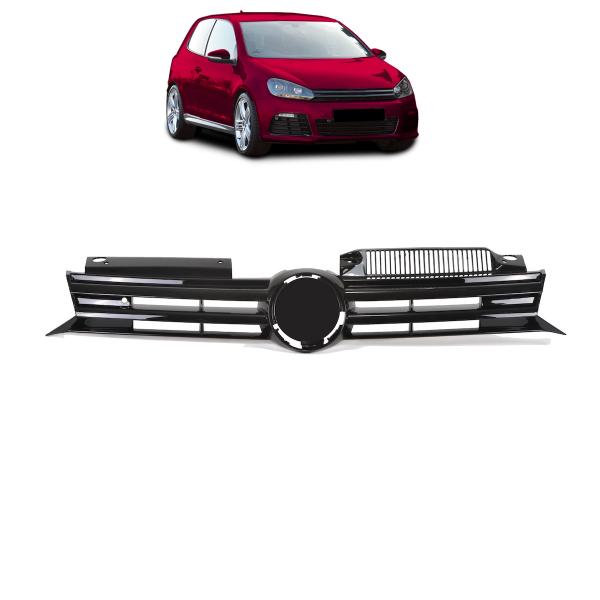 Upgrade Design Kühlergrill schwarz hochglanz für VW Golf 6 R20  2008-2014