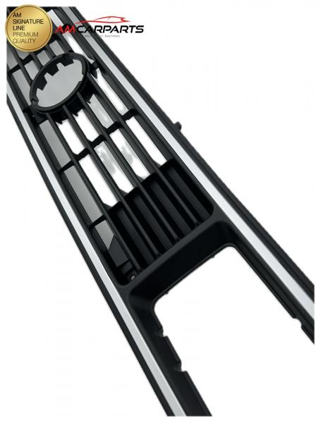 Upgrade Sportgrill / Kühlergrill schwarz/chrom ohne Emblem für Volkswagen T3 (Eckige Scheinwerfer-Aussparung) 79-92