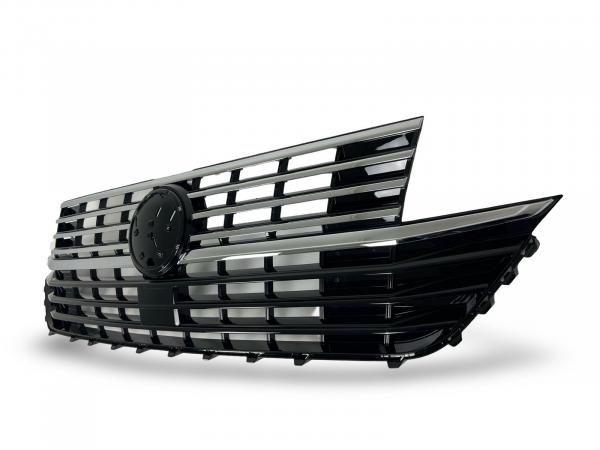 Upgrade Design Frontgrill Schwarz mit 5 Chrom Zierstreifen für VW T6.1 Multivan 2019-2024
