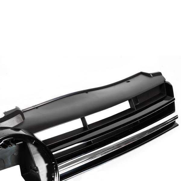 Upgrade Design Kühlergrill Schwarz mit chrom Zierstreifen für VW Golf 7.5 GTI  2017-2020