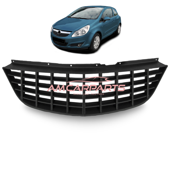 Upgrade Design Kühlergrill Schwarz ohne Emblem für OPEL CORSA D Vor-Facelift  2006-2011