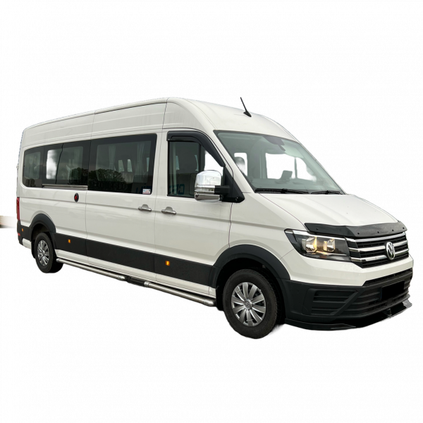 "Upgrade-Bus" Radlaufabdeckung / Radlaufverbreiterung Set für VW Crafter / MAN TGE 17+ schwarz / matt mit ABE