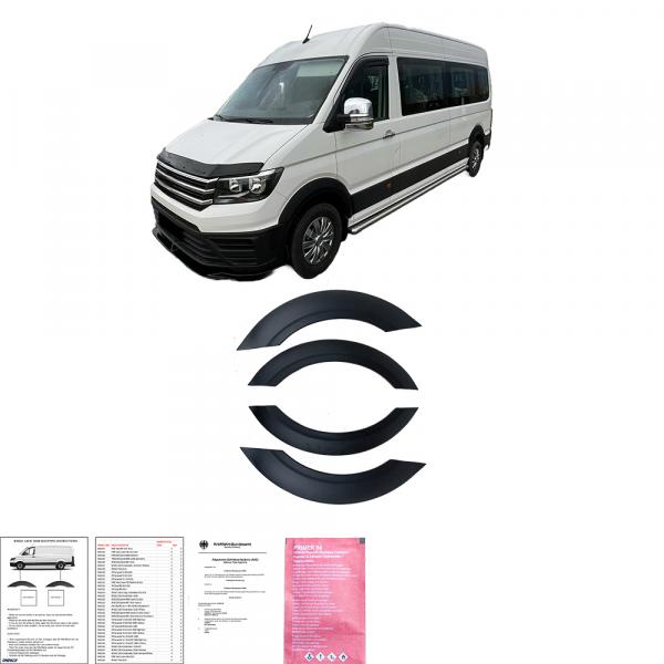 "Upgrade-Bus" Radlaufabdeckung / Radlaufverbreiterung Set passend für VW Crafter / MAN TGE 17+ schwarz / matt mit ABE 