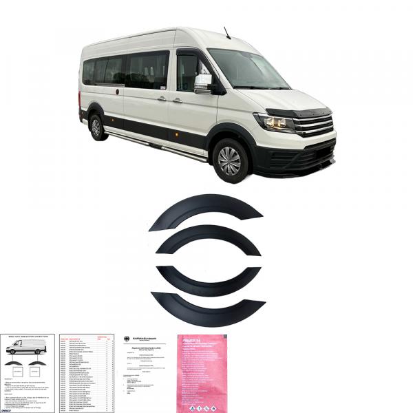 "Upgrade-Bus" Radlaufabdeckung / Radlaufverbreiterung Set passend für VW Crafter / MAN TGE 17+ schwarz / matt mit ABE 