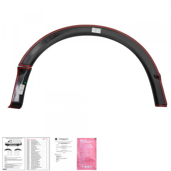 "Upgrade-Bus" Radlaufabdeckung / Radlaufverbreiterung Set passend für VW T5 / T5.1 03-15 Transporter schwarz Hochglanz mit ABE