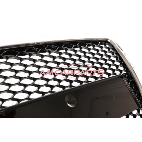 Upgrade Design Sportgrill / Kühlergrill für Audi A4 B8 08-12 Chrom/Hochglanz-schwarz in Wabendesign
