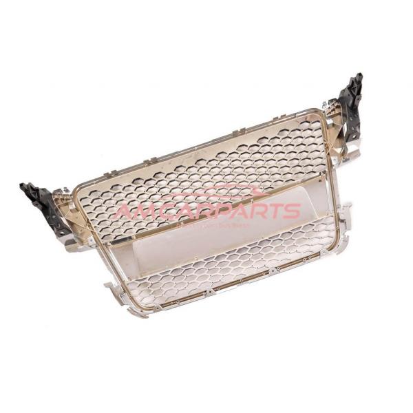 Upgrade Sportgrill / Kühlergrill für Audi A5 (8T) Coupe Cabrio Sportback 07-11 Chrom / Hochglanz-schwarz in Wabendesign