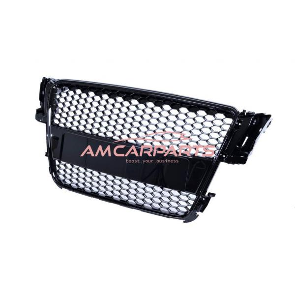 Upgrade Sportgrill / Kühlergrill für Audi A5 (8T) Coupe Cabrio Sportback 07-11Chrom / Hochglanz-schwarz in Wabendesign