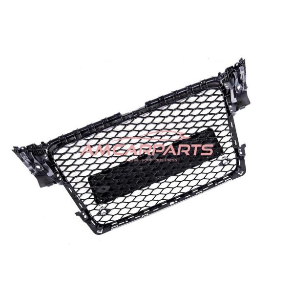 Upgrade Design Sportgrill / Kühlergrill für Audi A4 B8 08-12 Hochglanz-schwarz in Wabendesign