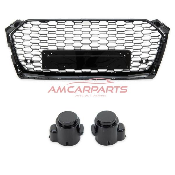 Upgrade Sportgrill / Kühlergrill für Audi A5 (F5) Coupe Cabrio Sportback 2016+ Hochglanz schwarz in Wabendesign