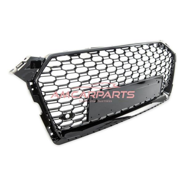 Upgrade Sportgrill / Kühlergrill für Audi A5 (F5) Coupe Cabrio Sportback 2016+ Hochglanz schwarz in Wabendesign