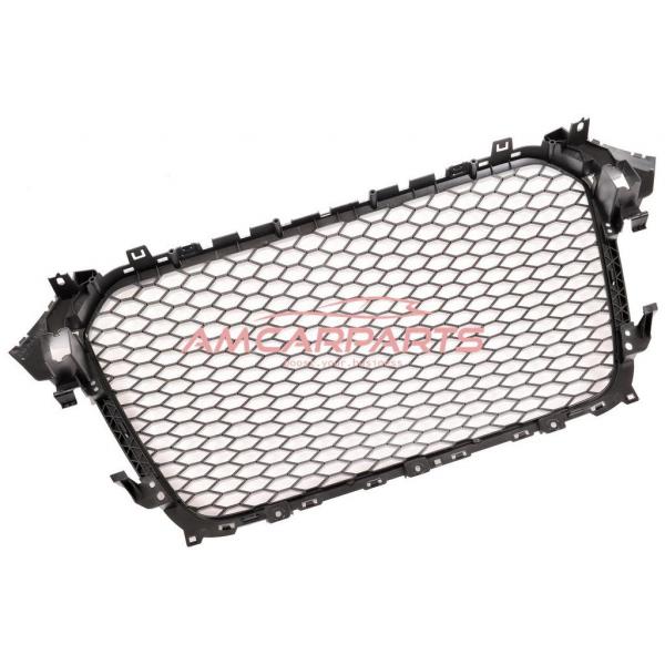 Upgrade Design Sportgrill / Kühlergrill für Audi A4 B8 Facelift 13-16 Silber-Matt in Wabendesign