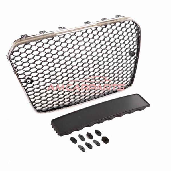 Upgrade Sportgrill / Kühlergrill für Audi A5 (8T) Facelift Coupe Cabrio Sportback 11-16 Chrom/Schwarz in Wabendesign