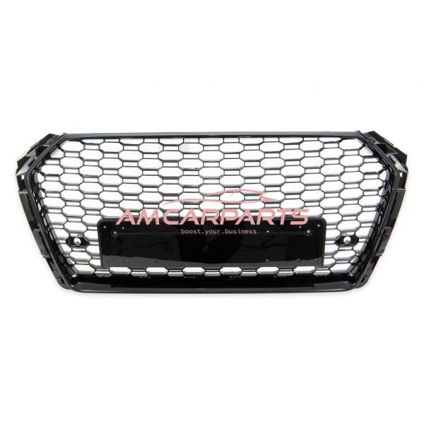 Upgrade Design Sportgrill / Kühlergrill für Audi A4 B9 (8W) 15-19 Hochglanz schwarz in Wabendesign