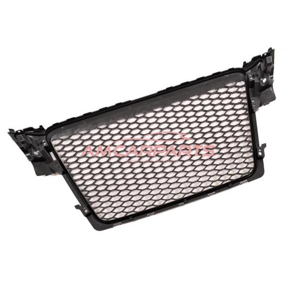 Upgrade Design Sportgrill / Kühlergrill für Audi A4 B8 08-12 Hochglanz schwarz in Wabendesign