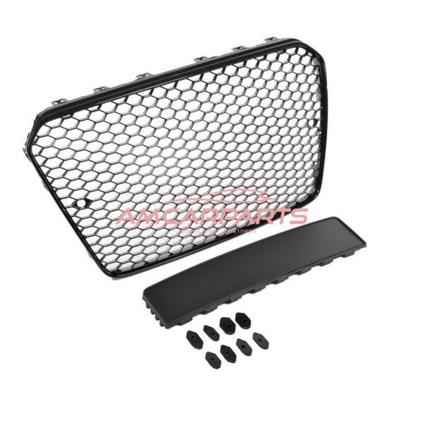 Upgrade Sportgrill / Kühlergrill für Audi A5 (8T) Facelift Coupe Cabrio Sportback 11-16 Hochglanz-schwarz in Wabendesign