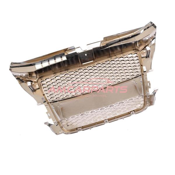 Upgrade Design Sportgrill / Kühlergrill für Audi A3 8P Facelift 08-12 chrom/Hochglanz-schwarz in Wabengitter Optik