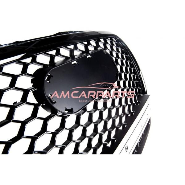 Upgrade Sportgrill / Kühlergrill für Audi A3 8P 05-08 Hochglanz schwarz in Wabengitter-Optik