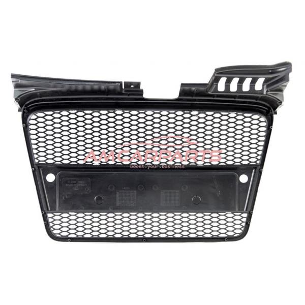 Upgrade Design Sportgrill / Kühlergrill für Audi A4 B7 05-08 Matt-schwarz in Wabengitter Optik mit PDC