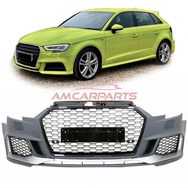 Upgrade Sport Design Frontstoßstange passend für Audi A3 8V Facelift 16-19 inkl. Grill+Lippe