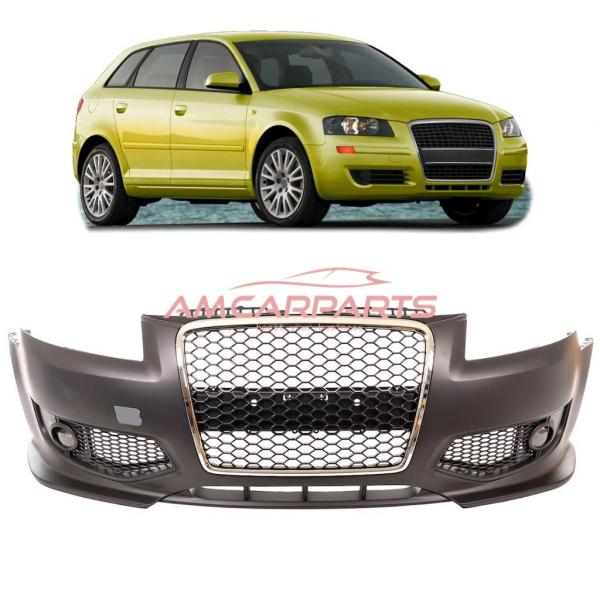 Upgrade Sport Design Frontstoßstange passend für Audi A3 8P Sportback+3-Türer 05-08 inkl. Grill