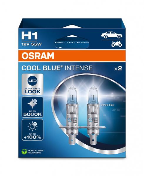 H1 12V 55W P14.5s Cool Blue INTENSE NextGen. 5000K +100% Duo 2st. OSRAM