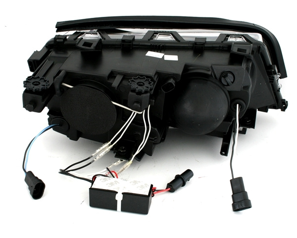 CCFL Angel Eyes Scheinwerfer Set inkl. Blinker für BMW 3er E46 Coupe / Cabrio 98-01 schwarz Set
