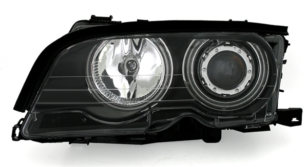 CCFL Angel Eyes Scheinwerfer für BMW 3er E46 Coupe / Cabrio 98-01 schwarz Set