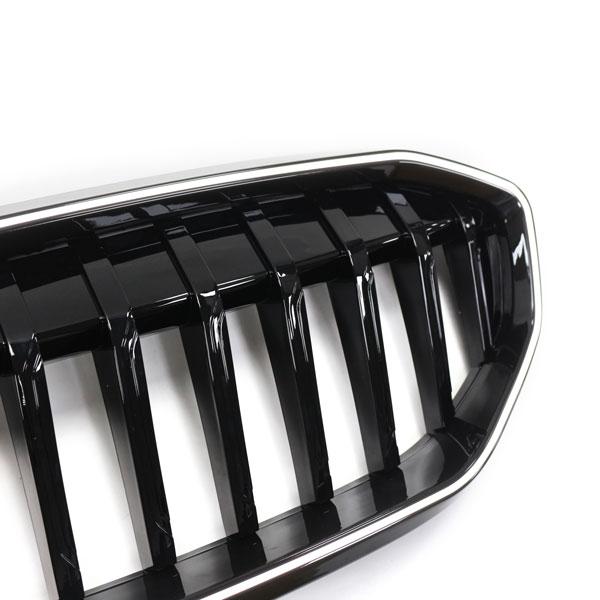 LED-Kühlergrill mit einer Lamelle in Hochglanzschwarz für BMW 3er G20 2019-2022