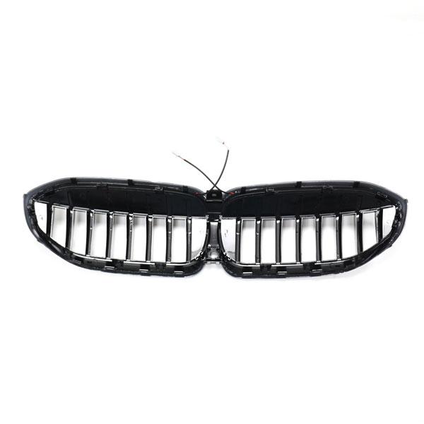 LED-Kühlergrill mit einer Lamelle in Hochglanzschwarz für BMW 3er G20 2019-2022
