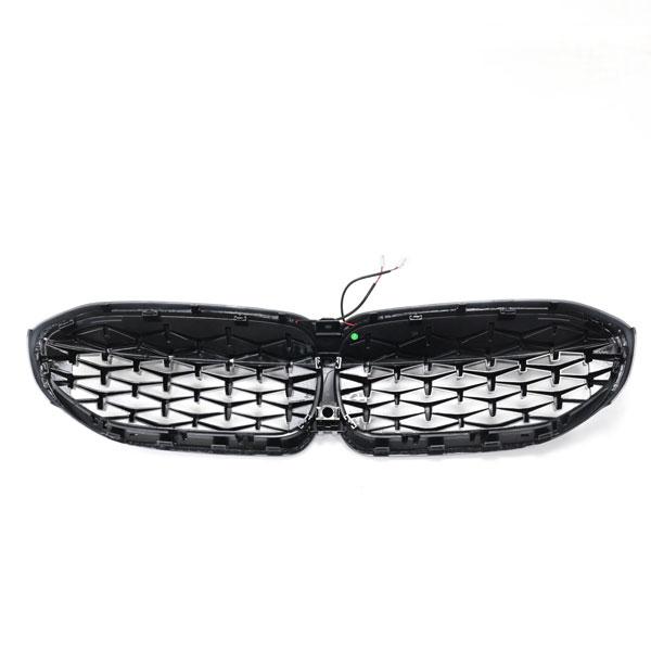 LED-Kühlergrill schwarz für BMW 3er G20 2019-2023 für Umbau auf Diamantdesign/Look
