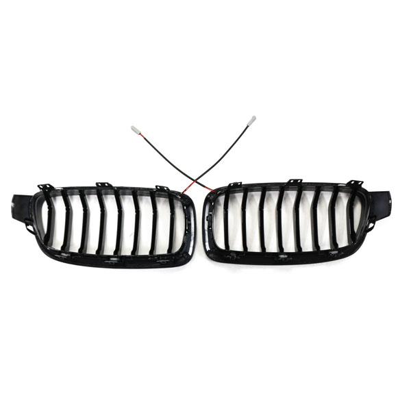 LED-Kühlergrill mit einer Lamelle in Schwarz glänzend, passend für BMW 3er F30 2012–2019