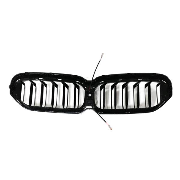 LED-Doppellamellen-Kühlergrill in Schwarz glänzend für BMW 5er G30 LCI 2020-2023