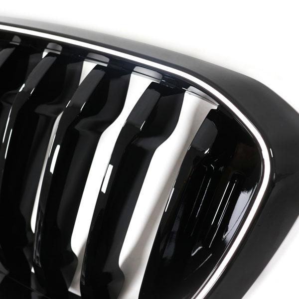 LED-Kühlergrill mit einer Lamelle in Schwarz glänzend, passend für BMW X3 Serie G01 2018–2021