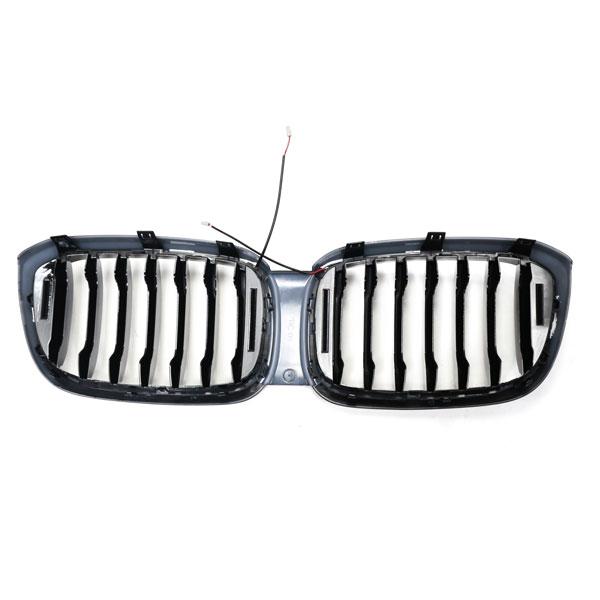 LED-Kühlergrill mit einer Lamelle in Schwarz glänzend, passend für BMW X3 Serie G01 2018–2021
