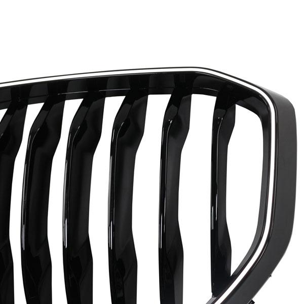 LED-Kühlergrill mit einer Lamelle in Schwarz glänzend passend für BMW X5 Serie G05 2019 +