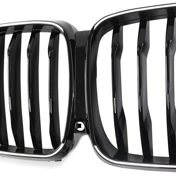 LED-Kühlergrill mit einer Lamelle in Schwarz glänzend passend für BMW X5 Serie G05 2019 +