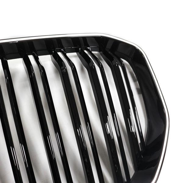 LED-Doppellamellen-Kühlergrill in Schwarz glänzend passend für BMW X5-Serie G05 ab 2019