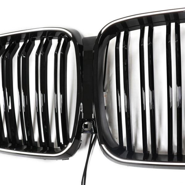 LED-Doppellamellen-Kühlergrill in Schwarz glänzend passend für BMW X5-Serie G05 ab 2019