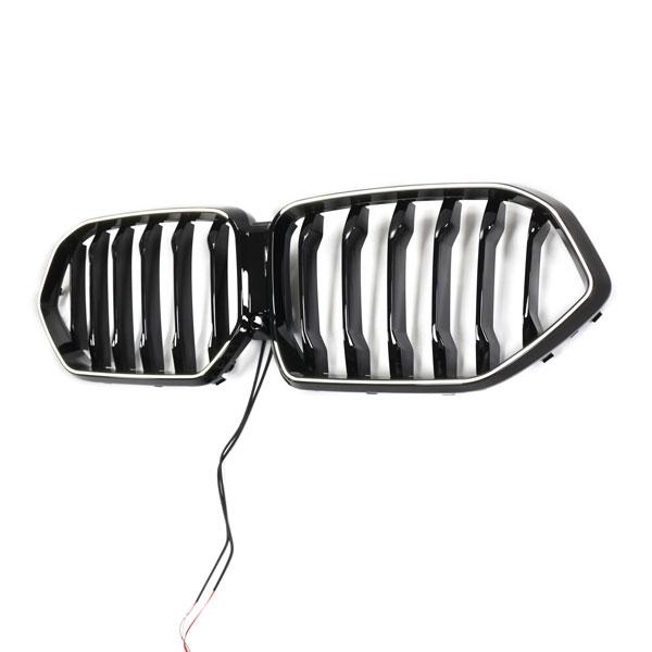 LED-Kühlergrill mit einer Lamelle in Schwarz glänzend passend für BMW X6 Serie G06 2019–2023