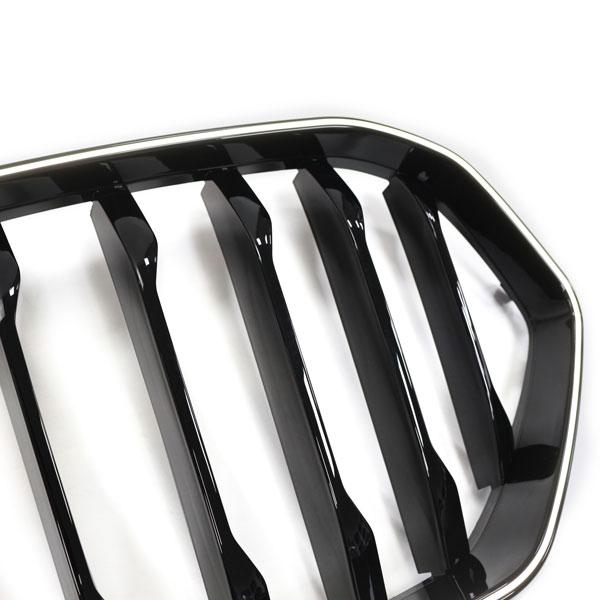LED-Kühlergrill mit einer Lamelle in Schwarz glänzend passend für BMW X6 Serie G06 2019–2023