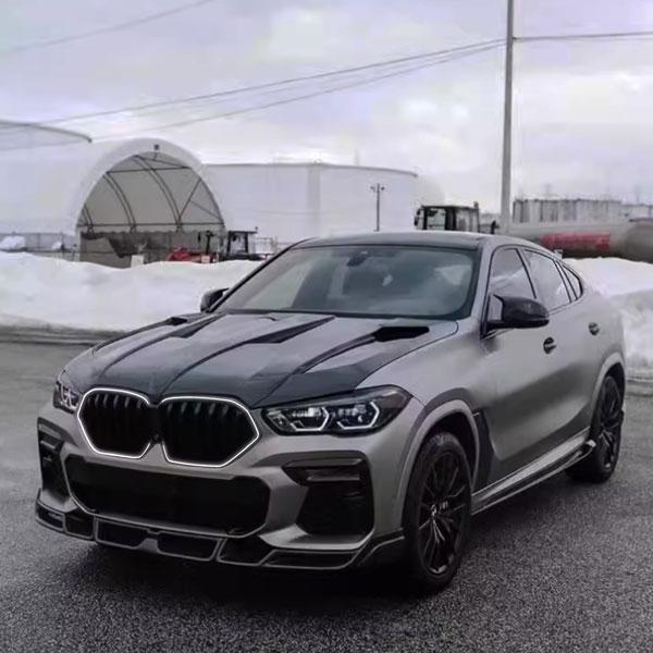 LED-Kühlergrill mit einer Lamelle in Schwarz glänzend passend für BMW X6 Serie G06 2019–2023