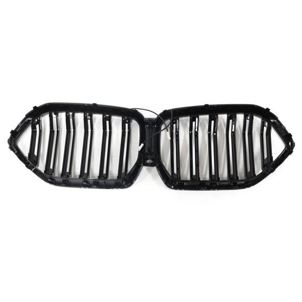 LED-Doppellamellen-Kühlergrill in Schwarz glänzend passend für BMW X6 Serie G06 2019–2023