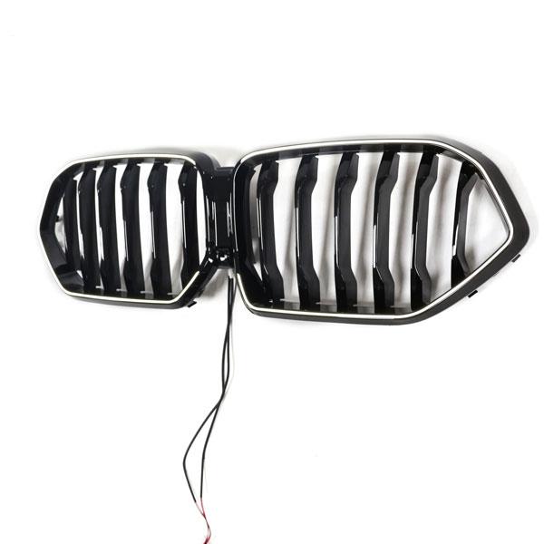LED-Grill mit einer Lamelle in Schwarz glänzend passend für BMW X6 Serie G06 LCI 2023 +