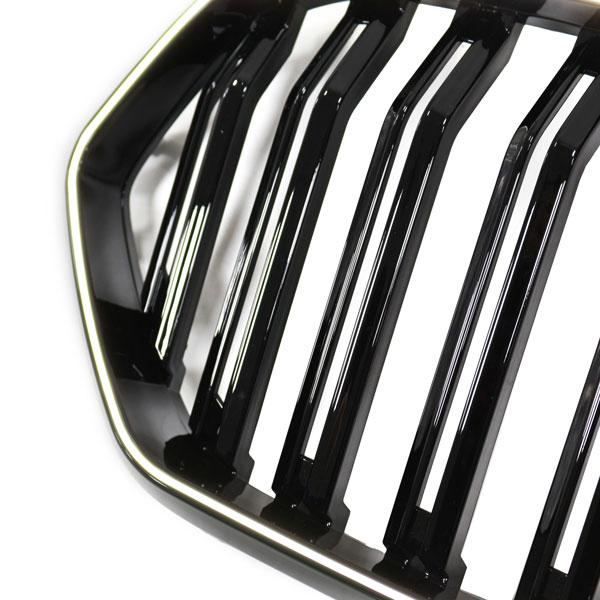 LED-Doppellamellen-Grill in Schwarz glänzend passend für BMW X6 Serie G06 LCI 2023 +