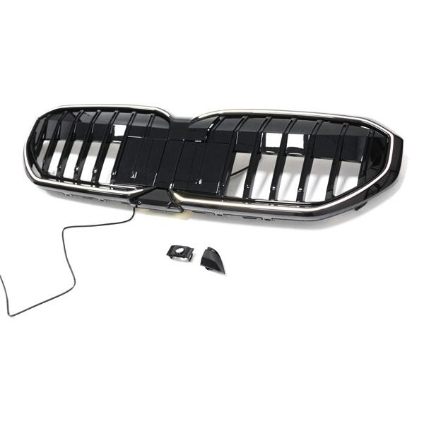 LED-Kühlergrill mit einer Lamelle in Schwarz glänzend passend für BMW 5er G60 2024 +